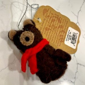 NWT Fair Trade/Women Made Felt Bear Ornament